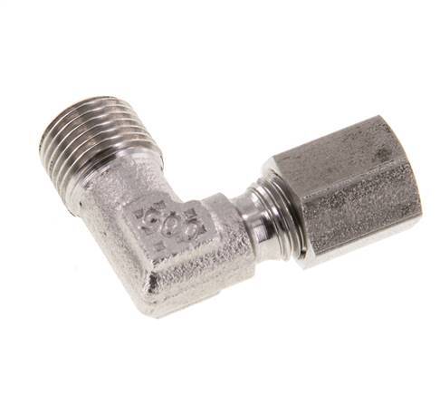 R 1/8'' Macho x 4LL Codo de 90 grados de acero inoxidable 100 Bar DIN 2353