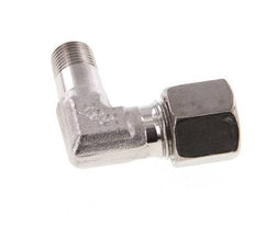 R 1/8'' Macho x 8L Codo de 90 grados de acero inoxidable 315 Bar DIN 2353