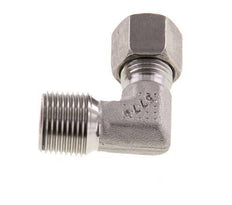 R 3/8'' Macho x 8L Acero inoxidable Codo de 90 grados 315 Bar DIN 2353