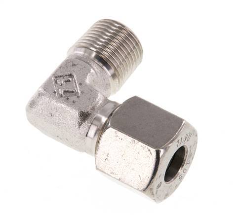 R 3/8'' Macho x 10S Codo de 90 grados de acero inoxidable 630 Bar DIN 2353