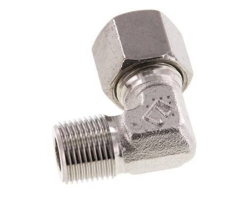 R 3/8'' Macho x 10S Codo de 90 grados de acero inoxidable 630 Bar DIN 2353