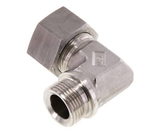 G 1'' Macho x 25S Codo de 90 grados de acero inoxidable 400 Bar DIN 2353