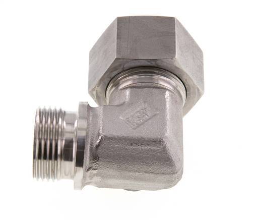 G 1'' Macho x 25S Codo de 90 grados de acero inoxidable 400 Bar DIN 2353