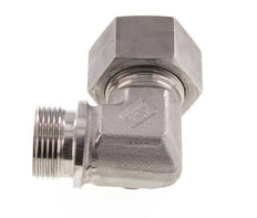G 1'' Macho x 25S Codo de 90 grados de acero inoxidable 400 Bar DIN 2353