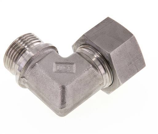 G 1'' Macho x 25S Codo de 90 grados de acero inoxidable 400 Bar DIN 2353