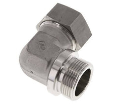 G 1 1/4'' Macho x 35L Codo de 90 grados de acero inoxidable 160 Bar DIN 2353