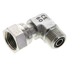 UN 11/16''-16 x UN 11/16''-16 M/F Codo de 90 grados de acero galvanizado ORFS 630 Bar - Hidráulico