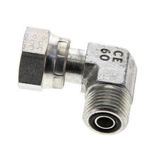UN 11/16''-16 x UN 11/16''-16 M/F Codo de 90 grados de acero galvanizado ORFS 630 Bar - Hidráulico