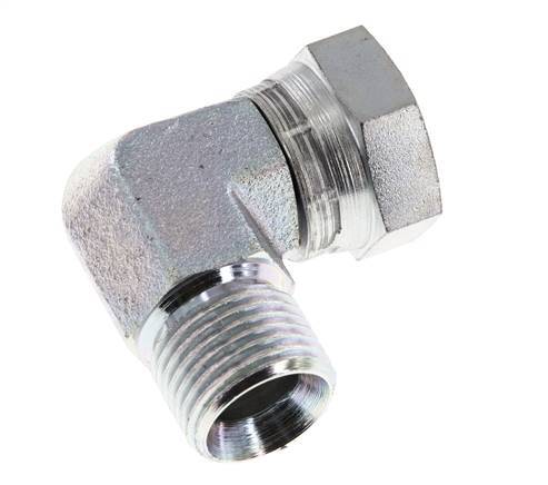 G 1/2'' M/F Codo de 90 grados de acero galvanizado 300 Bar - Hidráulico