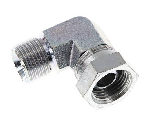 G 1/2'' M/F Codo de 90 grados de acero galvanizado 300 Bar - Hidráulico