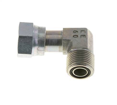 UN 13/16''-16 x UN 13/16''-16 M/F Codo de 90 grados de acero galvanizado ORFS 630 Bar - Hidráulico