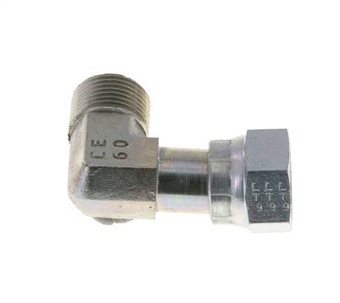 UN 13/16''-16 x UN 13/16''-16 M/F Codo de 90 grados de acero galvanizado ORFS 630 Bar - Hidráulico