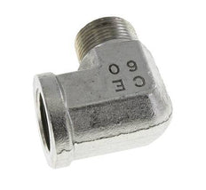 3/4'' NPT x 3/4'' NPT M/F Zinc plated Steel 90 deg Elbow Fitting 170 Bar - Hydraulic