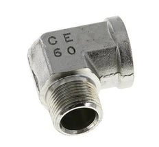 3/4'' NPT x 3/4'' NPT M/F Zinc plated Steel 90 deg Elbow Fitting 170 Bar - Hydraulic