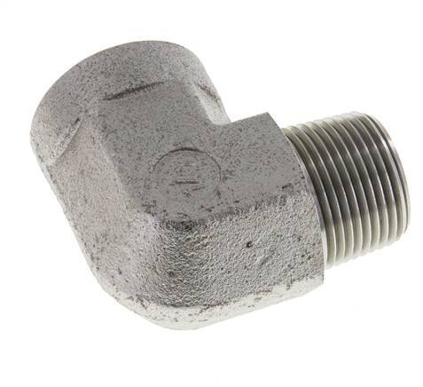 1'' NPT x 1'' NPT M/F Codo de 90 grados de acero galvanizado 140 Bar - Hidráulico