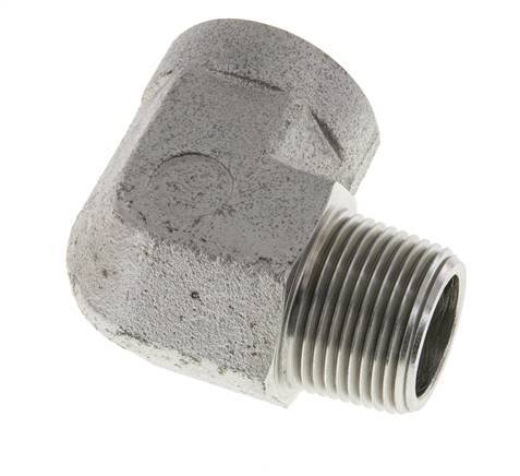 1'' NPT x 1'' NPT M/F Codo de 90 grados de acero galvanizado 140 Bar - Hidráulico