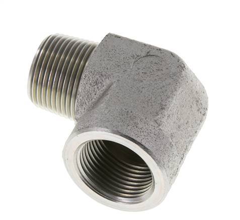 1'' NPT x 1'' NPT M/F Codo de 90 grados de acero galvanizado 140 Bar - Hidráulico