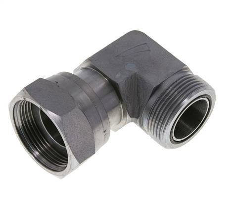 UN 1-11/16''-12 x UN 1-11/16''-12 M/F Codo de 90 grados de acero galvanizado ORFS 250 Bar - Hidráulico