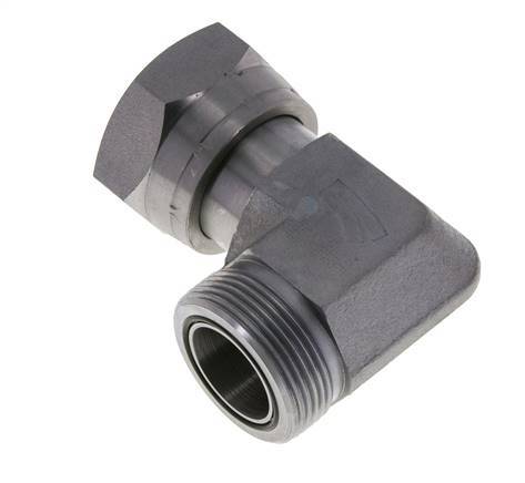 UN 1-11/16''-12 x UN 1-11/16''-12 M/F Codo de 90 grados de acero galvanizado ORFS 250 Bar - Hidráulico
