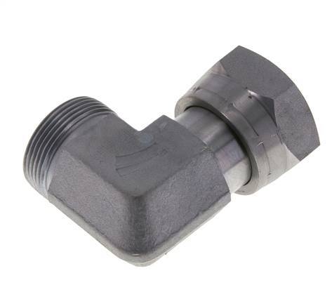 UN 1-11/16''-12 x UN 1-11/16''-12 M/F Codo de 90 grados de acero galvanizado ORFS 250 Bar - Hidráulico
