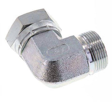 G 1 1/4'' M/F Zinc plated Steel 90 deg Elbow Fitting 150 Bar - Hydraulic