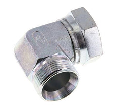 G 1 1/4'' M/F Zinc plated Steel 90 deg Elbow Fitting 150 Bar - Hydraulic
