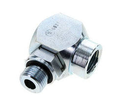 G 1/2'' M/F Acero cincado Junta giratoria de 90 grados Alta presión 400 Bar - Hidráulica