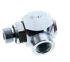 G 1/2'' M/F Acero cincado Junta giratoria de 90 grados Alta presión 400 Bar - Hidráulica