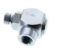 G 3/8'' M/F Acero cincado Junta giratoria de 90 grados Alta presión 400 Bar - Hidráulica