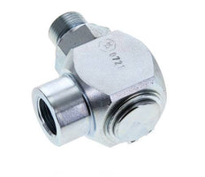 G 3/8'' M/F Acero cincado Junta giratoria de 90 grados Alta presión 400 Bar - Hidráulica