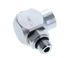 G 3/8'' M/F Acero cincado Junta giratoria de 90 grados Alta presión 400 Bar - Hidráulica