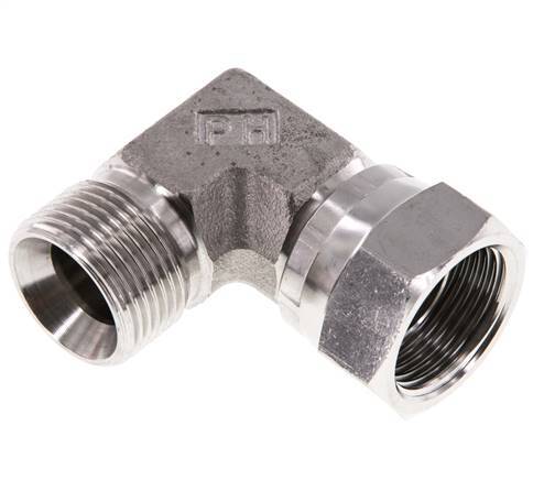 G 3/4'' M/F Stainless steel 90 deg Elbow Fitting 175 Bar - Hydraulic