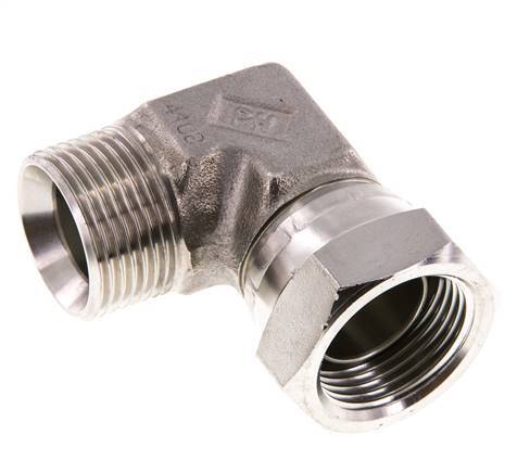 G 1'' M/F Stainless steel 90 deg Elbow Fitting 150 Bar - Hydraulic