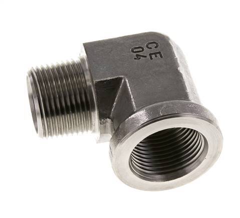1'' NPT x 1'' NPT M/F Codo de 90 grados de acero inoxidable 140 Bar - Hidráulico