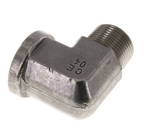 1'' NPT x 1'' NPT M/F Codo de 90 grados de acero inoxidable 140 Bar - Hidráulico