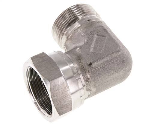 G 1 1/4'' M/F Stainless steel 90 deg Elbow Fitting 150 Bar - Hydraulic