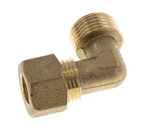 R 1/2'' Macho x 12mm Codo de latón de 90º de compresión 75 Bar DIN EN 1254-2