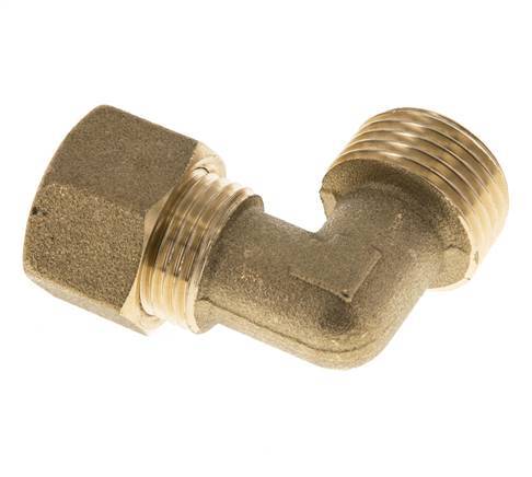 R 1/2'' Macho x 12mm Codo de latón de 90º de compresión 75 Bar DIN EN 1254-2