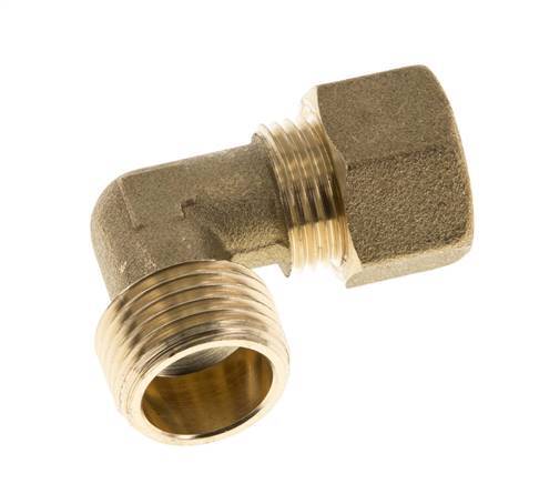 R 1/2'' Macho x 12mm Codo de latón de 90º de compresión 75 Bar DIN EN 1254-2