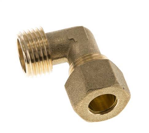 R 1/2'' Macho x 12mm Codo de latón de 90º de compresión 75 Bar DIN EN 1254-2