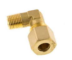 R 1/4'' Macho x 10mm Codo de latón de 90º de compresión 95 Bar DIN EN 1254-2