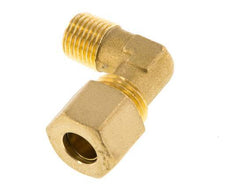 R 1/4'' Macho x 10mm Codo de latón de 90º de compresión 95 Bar DIN EN 1254-2