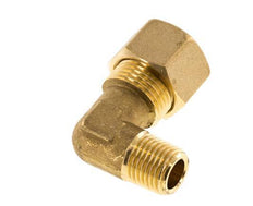 R 1/4'' Macho x 12mm Codo de latón de 90º de compresión 75 Bar DIN EN 1254-2