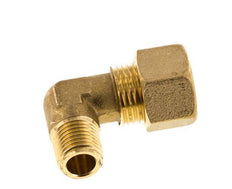 R 1/4'' Macho x 12mm Codo de latón de 90º de compresión 75 Bar DIN EN 1254-2
