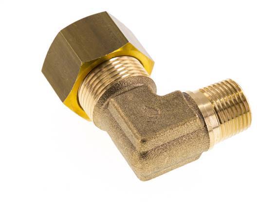 R 3/8'' Macho x 16mm Codo de latón de 90 grados de compresión 76 Bar DIN EN 1254-2