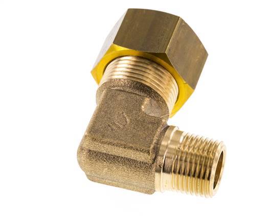 R 3/8'' Macho x 16mm Codo de latón de 90 grados de compresión 76 Bar DIN EN 1254-2
