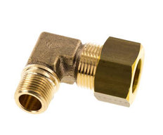 R 3/8'' Macho x 16mm Codo de latón de 90 grados de compresión 76 Bar DIN EN 1254-2