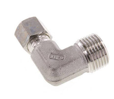 R 1/2'' Macho x 8L Acero inoxidable Codo de 90 grados Racor de compresión 315 Bar DIN 2353