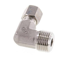 R 1/2'' Macho x 8L Acero inoxidable Codo de 90 grados Racor de compresión 315 Bar DIN 2353