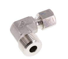 R 1/2'' Macho x 8L Acero inoxidable Codo de 90 grados Racor de compresión 315 Bar DIN 2353